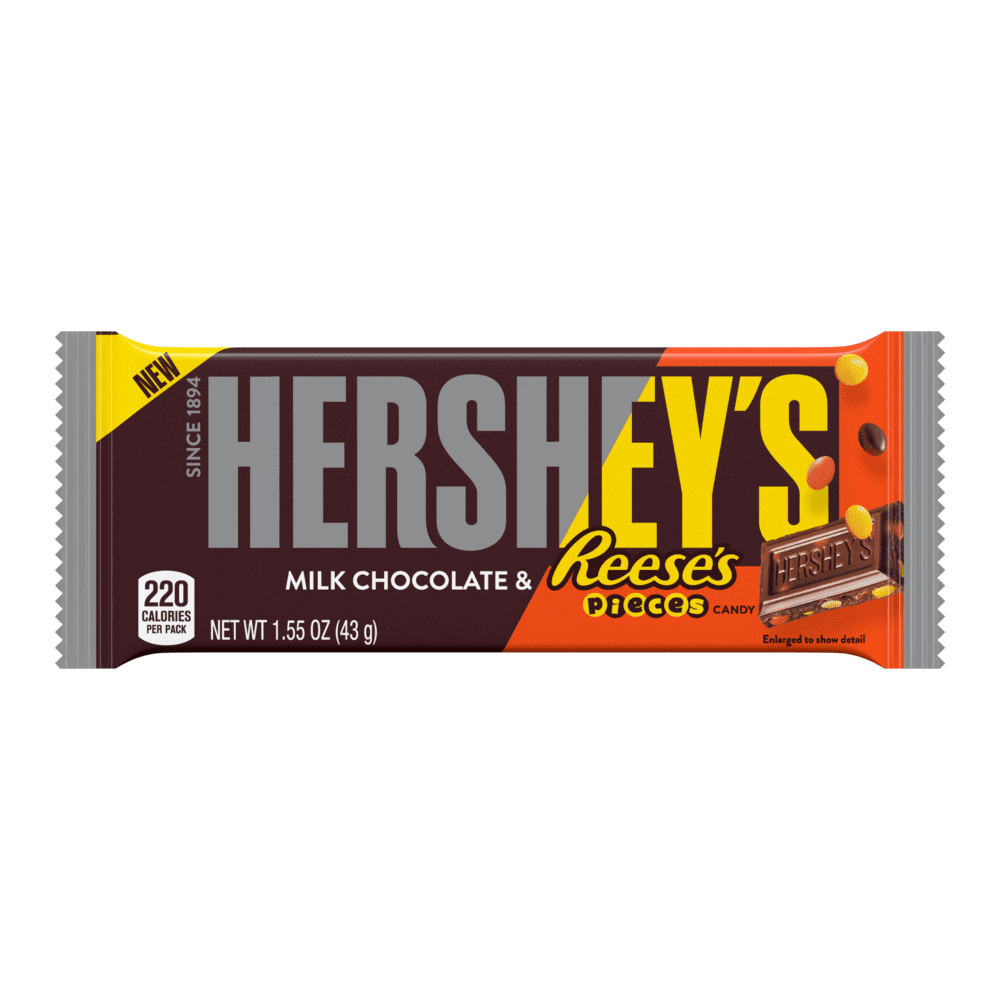 Hershey's, Milk Chocolate with Reese's Pieces Candy Bar, 1.55 Oz