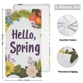 thumbnail image 2 of Hello Spring Florals Leaves Garland Hand Towel Absorbent Bath Towels for Bathroom Sports Gym 28" x 14" Set of 2, 2 of 8