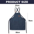 thumbnail image 2 of Chef's Apron with large pocket cotton canvas cross back Heavy Duty adjustable work apron, 2 of 5