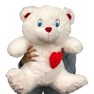 Giant Christmas Teddy Bear 54 Inches White Soft Wears Removable Santa Pants Jacket and Hat