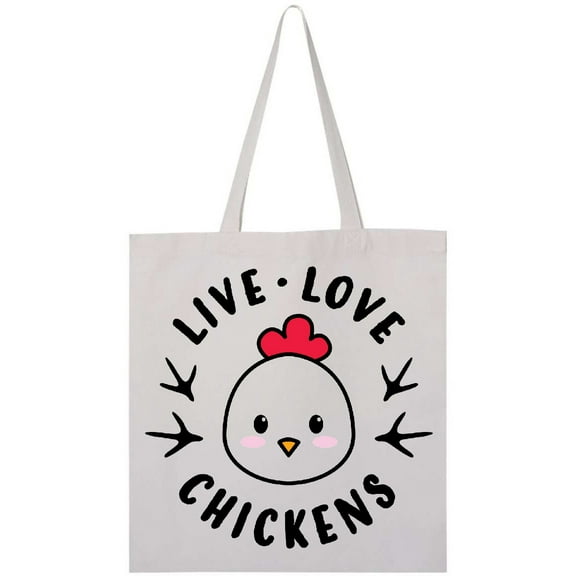 Inktastic Live Love Chickens Tote Bag