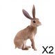 thumbnail image 1 of 2xEstatuilla De Animal Adorno Moderno Lindo Para Sala De Estar Mesa Dormitorio 4x2x6cm Conejo, 1 of 10