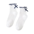 thumbnail image 4 of PMVFHDE Womens Socks Short Fashion Japanese Bowknot Lace Ankle Socks, 4 of 4