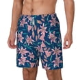 thumbnail image 2 of Balery Lilies Flowers Mens Swim Trunks Swim Shorts for Men Quick Dry Inseam Beach Shorts with Compression Liner Pocket-X-Large, 2 of 9