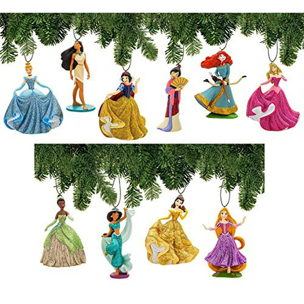 Disney Princess Ornament Set Deluxe 11 Piece Christmas Tree Holiday