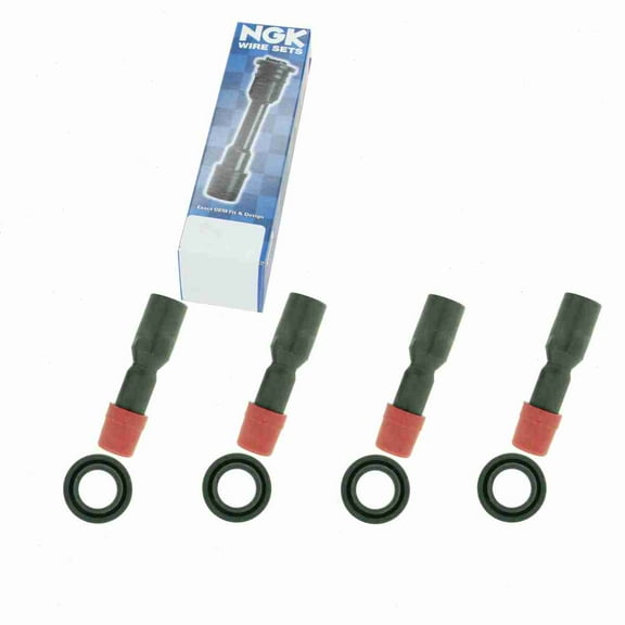 4 pc NGK 58986 Ignition Coil Boots for 164018 175-1058 35-7075 50079 50079-1 671-4301 702479 SPB174 SPP111E Direct Spark Plug Wire Fits select: 2007-2008 HONDA FIT