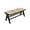 Black, variant on Dayalane Rattan Ottoman Bench, Farmhouse Dining Bench Cane End of Bed Bench, Wicker Entryway Bench Woven Shoe Bench for Foyer Dining Room Living Room Bedroom Hallway, Natural