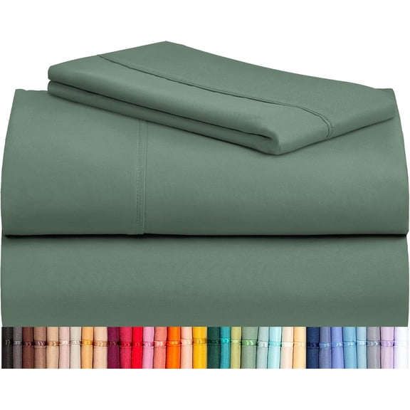 LuxClub 4 PC Sheet Set Sheets Deep Pockets 18"Wrinkle Free Sheets Machine Washable Hotel Bedding Silky Soft - Aqua Twin