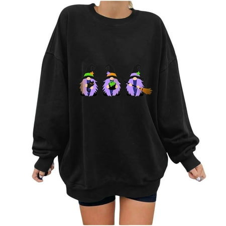

Mrat Long Sleeve Womens Tops Casual Long Sleeve Round-Neck Shirts Ladies Print Long Sleeve Loose Round Neck Letter Print Long-Sleeved Sweater Long Sleeve Corset Tops