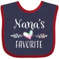 thumbnail image 3 of Inktastic Nana's Favorite- Heart Grandchild Boys or Girls Baby Bib, 3 of 4
