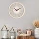 thumbnail image 5 of Reloj de pared retro de 12 pulgadas con textura de madera hueca, reloj de cuarzo, relojes de pared decorativos para Beige, 5 of 6