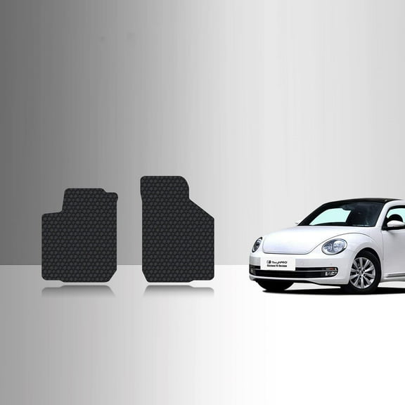 ToughPRO Front Mats Compatible with Volkswagen Beetle 2007 - All Weather Heavy Duty (Made in USA) Black Rubber