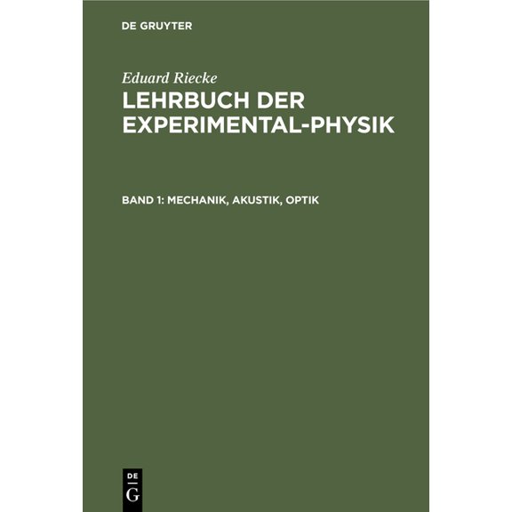 Mechanik, Akustik, Optik, (Hardcover)