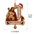 thumbnail image 3 of Christmas Decorations Indoor Clearance - 1PC Christmas Letter Ornaments with Bells, Shatterproof Acrylic Christmas Tree Ornament Decorations, Winter Hanging Decor for Xmas Tree, Fireplace (J), 3 of 7