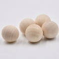 thumbnail image 2 of NUOLUX 50 Pieces 25MM Large Wood Mini Solid Round Beads for Painting, Carving, Craft Accessories, Natural Wood Color, No Hole, 2 of 5