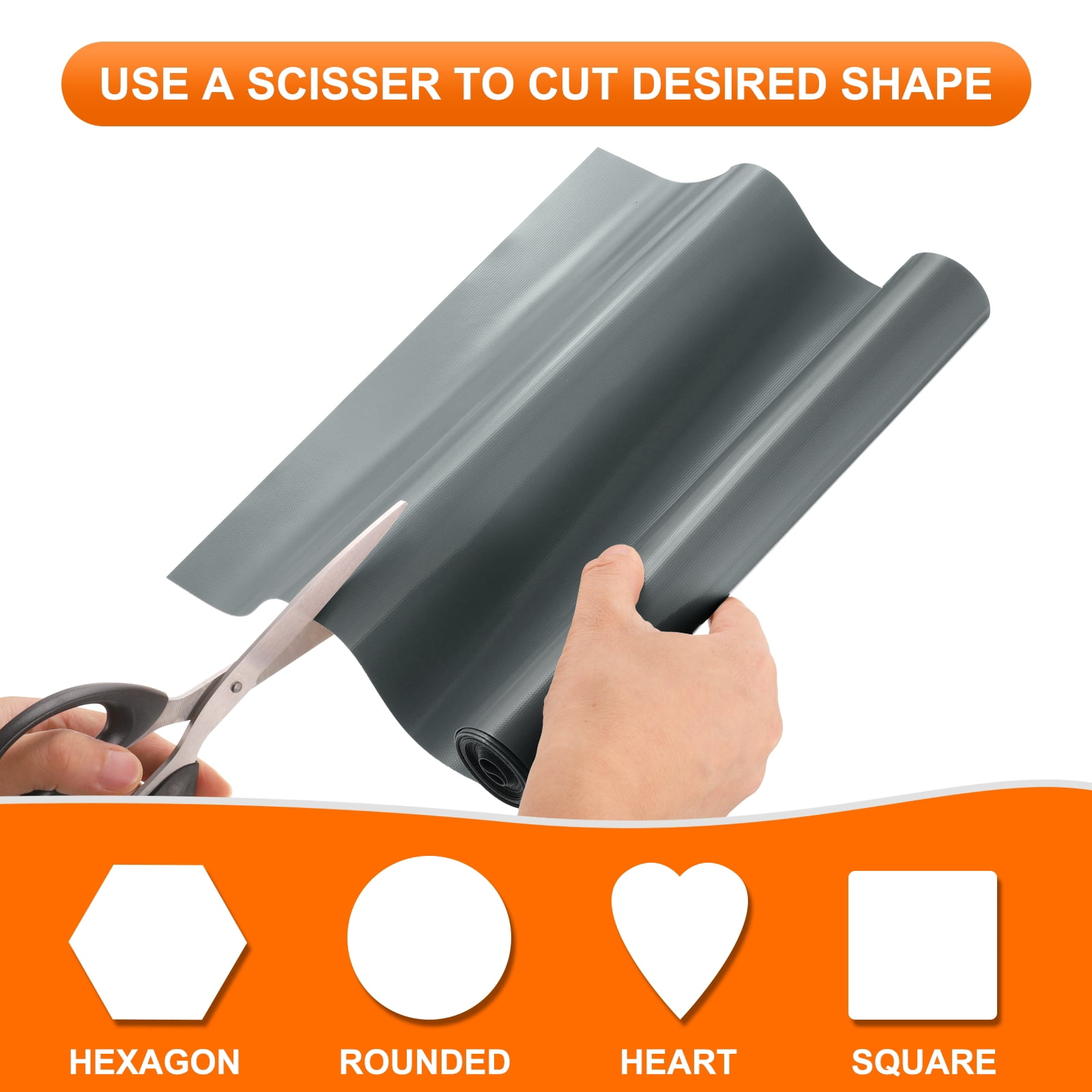 Unique Bargains Silicone Heat Resistant Non-Stick Pastry Baking Mats 11.8IN x 5.9FT Gray