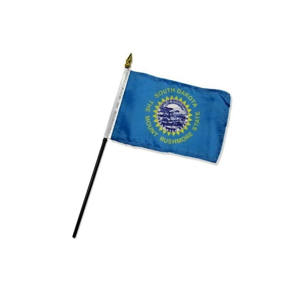 South Dakota 4x6in Stick Flag