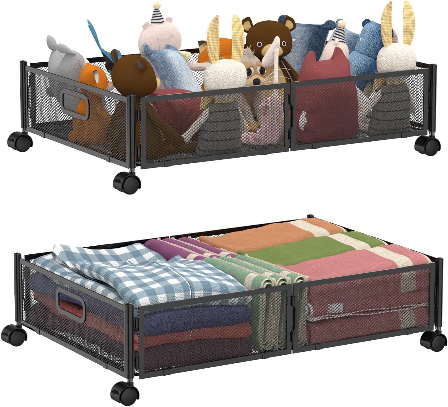 Under Bed Storage Under Bed Storage Containers with Wheels Foldable