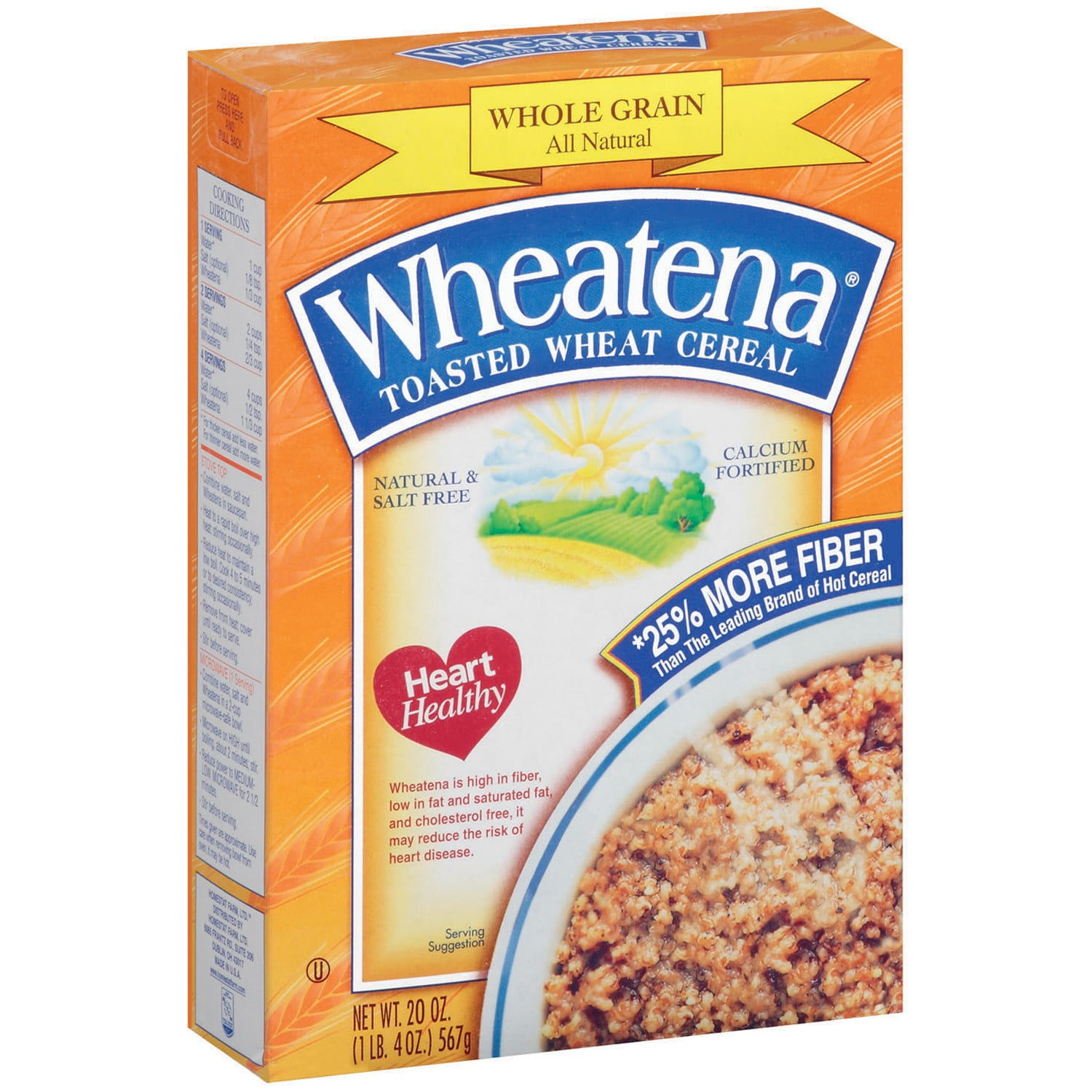 Wheatena Whole Grain Breakfast Cereal, Toasted Wheat, 20 Oz
