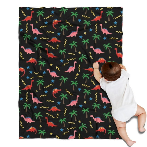 Pink Dinosaurs Cosmic Stars Blanket,Comfortable Soft Lamb Wool Throw Blanket,All Season,Warm Lightweight Blankets for Sofa Bed Couch Living Room Chair,30"x40"