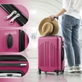 thumbnail image 3 of 3-Piece Luggage Sets (20", 24", 28"), ABS Lightweight Carry on Suitcase Set with Spinner Wheels & Lock for Travel, Business, 3 of 9