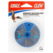 Eagle Claw Baitholder Hook Assortment, 144 Count, Assorted Sizes