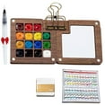 thumbnail image 2 of Tobios Watercolor Kit, Tobio Mini Watercolor Set with Picture Book, Travel Water Color Set with 24 Color Paints, Wooden Grid Paint Box for Painters Artists Beginners, 2 of 7