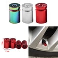 thumbnail image 3 of Gecheer 4Pcs Tire Valve Stem Cover Caps Aluminum Car Wheel Air Pressure Valve Cap Shell Dust Cap for Automotive Motorcycles Bicycles Tire Universal, 3 of 7