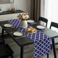thumbnail image 2 of Quatrefoil Moroccan Pattern Table Runner 72 Inches Long, Geometric Blue Morocco Kitchen Coffee Dining Table Decoration for Home Party Birthday Wedding Home Decor 13x72 Inches, 2 of 8