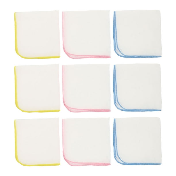 EeaseMX 9pcs Muslin Burp Cloths algodón lavabo de manos absorbentes Bebé Bebé Toallas (color surtido)