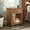 Sindoori Mango, variant on Sauder River Ranch Rustic Nightstand with Drawer, White Plank Finish