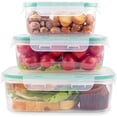 thumbnail image 1 of Plastic Food Storage Containers with Lids Airtight, Stackable Food Storage Containers for Fridge, Meal Prep Container Reusable Bpa-free, Leakproof Lunch Containers Fit Salad Sandwiches, Clear, 1 of 7
