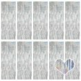 thumbnail image 1 of Cortinas con flecos de lámina plateada Backdrop Ohiyoo, paquete de 10 unidades, 1 x 2,5 m, 1 of 7