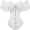 White, variant on Women Bustier Corset Top Floral Lace Wrapped Cincher Lingerie Overbust Party Halloween Costume