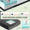 thumbnail image 2 of 3-Inch Thick Memory Foam Sleeping Pad with Waterproof Bottom, Grey, Portable Roll-Up Camping Mat for Tent Floor or Cot, 2 of 7