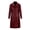 Red, variant on Mens Retro Faux Leather Trench Coat Full Length Steampunk Long Overcoat Vintage Open Front Cardigan Jacket