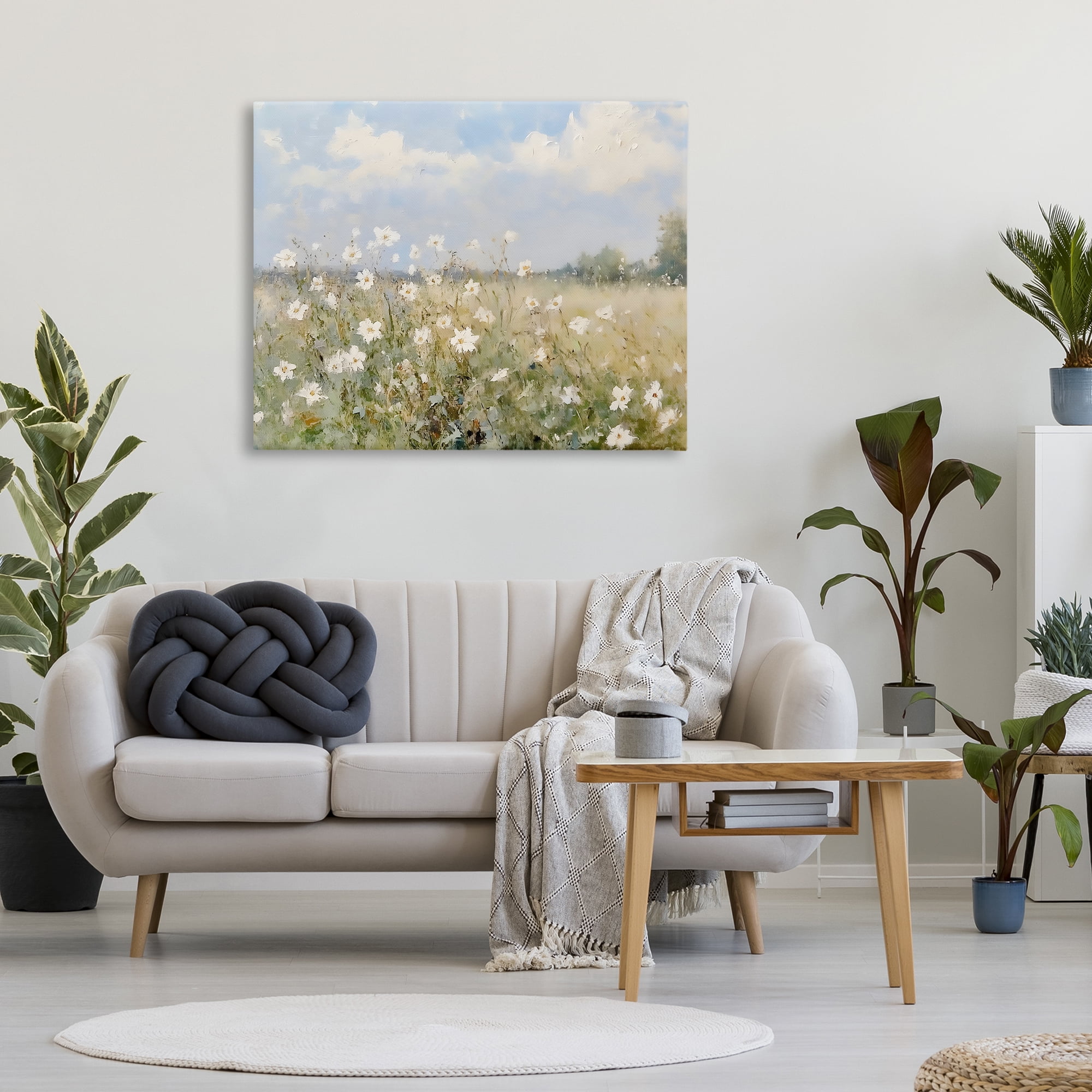 Stupell Industries Neutral Wildflower Field in Bloom Canvas Wall Art, design by LSR Design Studio