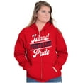 thumbnail image 4 of Island Puerto Rican Pride Se Levanta Unisex Fleece Graphic Zip Up Hoodie Brisco Brands 4X, 4 of 5