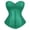 Green, variant on FASHOFT Brick Red Corset Tops For Women Zip Closure Leather Court Style Waist Cincher Boned Tummy Control Edgy Outerwear Body Shaper Leather Corset L