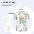thumbnail image 5 of Fotbe Frog and Mushrooms Baseball Jersey Shirt for Men and Women, Casual Short Sleeves Button Down T-Shirt-4X-Large, 5 of 9