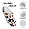 thumbnail image 5 of Balery Brown Black Cow Pattern Women's Fuzzy Memory Foam Slippers Fluffy Winter House Shoes Indoor and Outdoor-42/43, 5 of 7