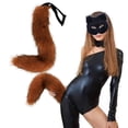 thumbnail image 2 of Event & Party, Halloween 3D Cute Animal Tail Pendant Women Holder Pompoms Tail Fashionable Hairy Tail 50cm Halloween Plush Tail, Home Decor, 2 of 5