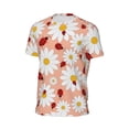 thumbnail image 6 of Wukai Daisy and Ladybug Print Men's Short-Sleeved Mesh T-Shirt,Quick-Dry Short Sleeve Workout T-Shirt-X-Small, 6 of 8