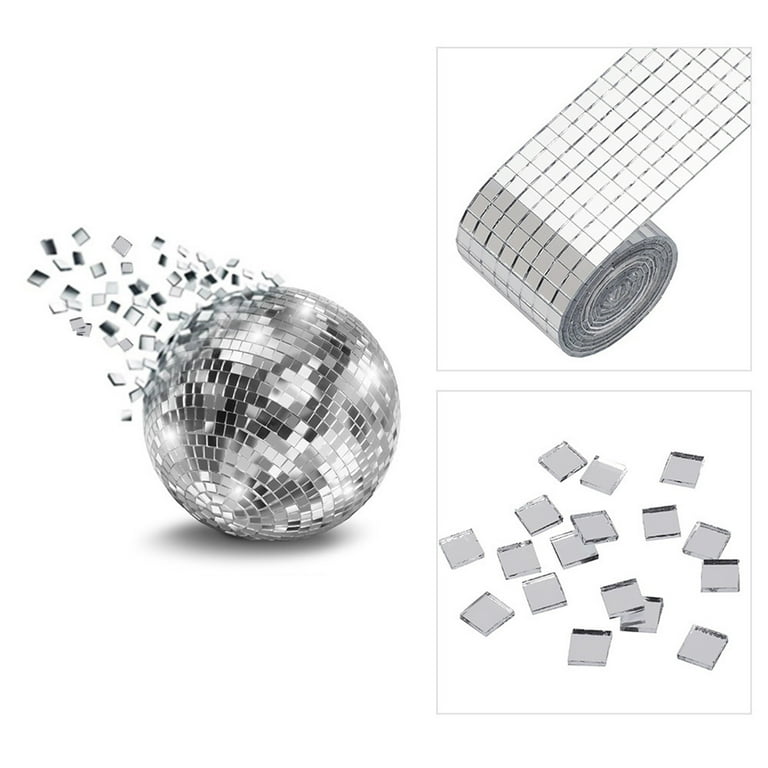 Double Bulk Discount Disco Ball Silver Mirror Glass Mosaic Tiles