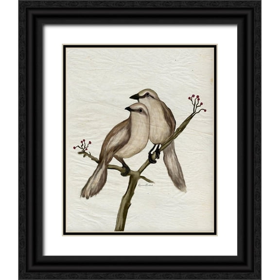 Murdock, Ramona 26x32 Black Ornate Wood Framed with Double Matting Museum Art Print Titled - Mockingbird Medley I