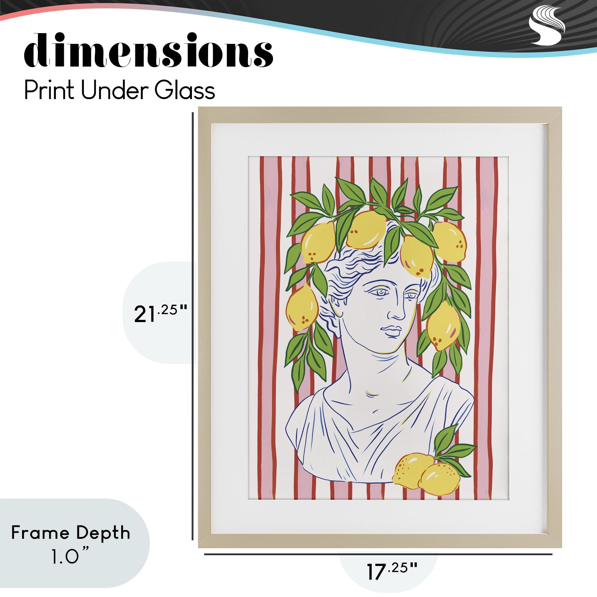 Stupell Industries La Limona Sculpture Face Birch Framed Print Under Glass, design by Radhika Modi