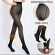 thumbnail image 4 of Bienvenido Mallas con forro polar para mujer, mallas térmicas translúcidas falsas, mallas cálidas transparentes de invierno, mallas sin pies, 4 of 5