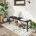 thumbnail image 6 of Vicllax Outdoor Benches Garden Bench Metal Modern Style 51.2"Lx13.4"Wx17.1"H for Porch Black(1Pcs), 6 of 9