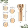 thumbnail image 2 of Juego de utensilios de cocina de bambú, 6 cucharas y espátulas de madera para cocina, 2 of 4