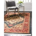 thumbnail image 2 of Unique Loom 3137364 10 x 13 ft. Arsaces Sahand Rectangular Rug, Dark Blue, 2 of 10